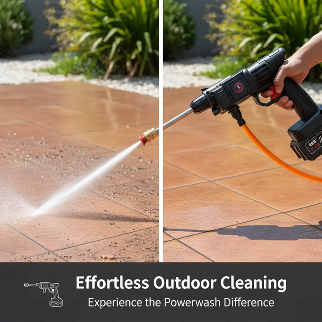 48V Cordless Portable Car Wash Pressure Washer Gun with Dual Battery – High Power Cleaning Machine for Cars, Bikes & Home 3