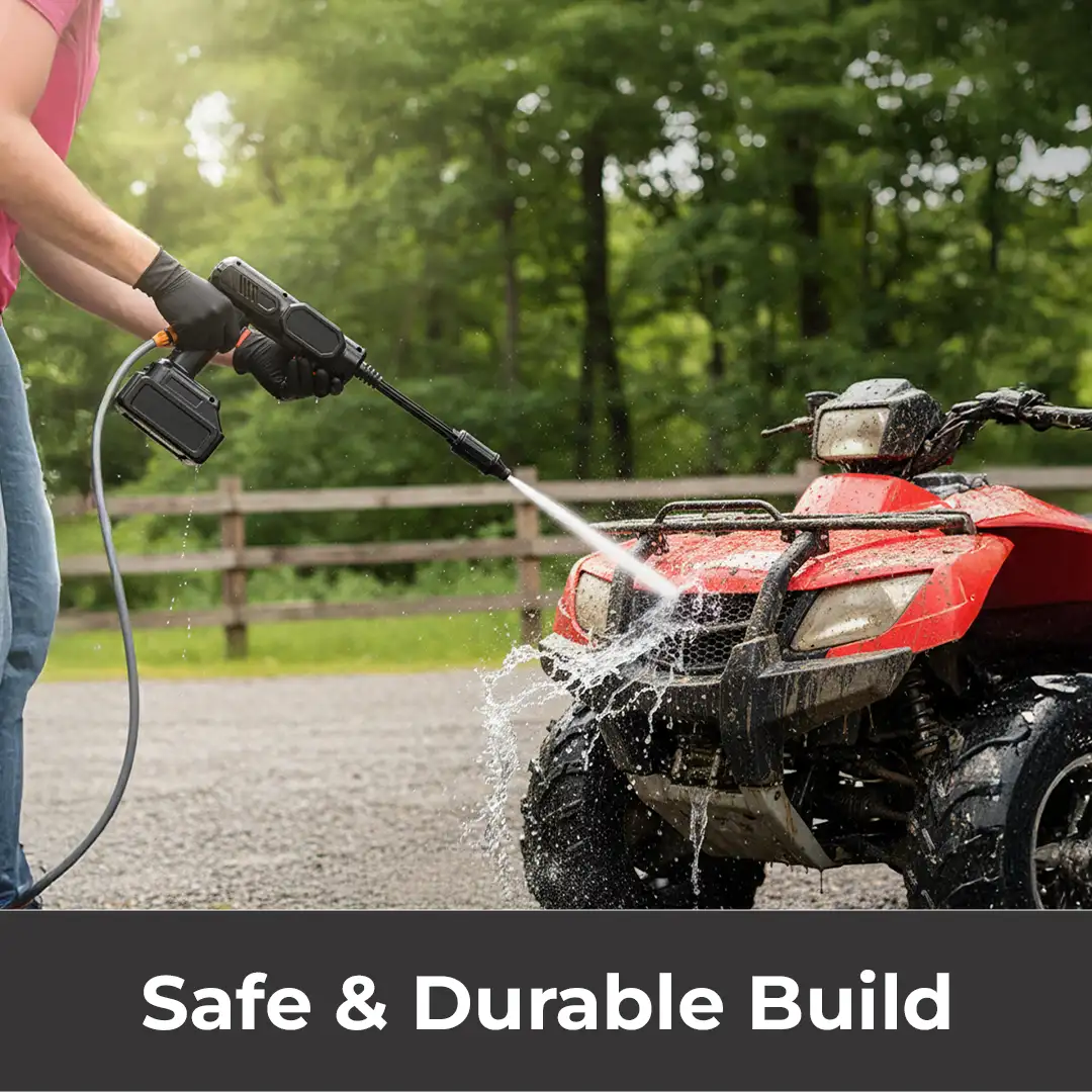 48V Cordless Portable Car Wash Pressure Washer Gun with Dual Battery – High Power Cleaning Machine for Cars, Bikes & Home 5