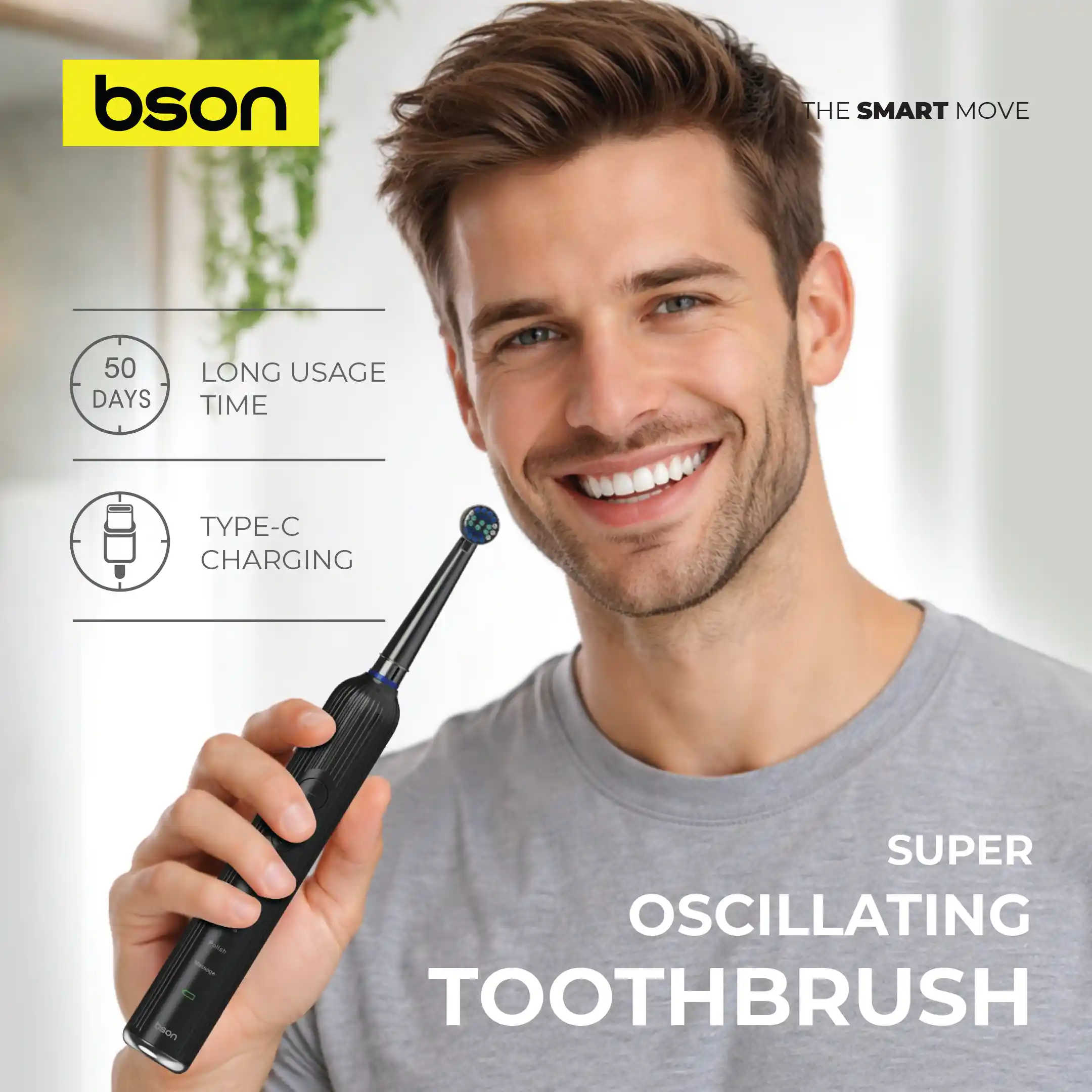BSON Super Oscillating Electric Toothbrush 2