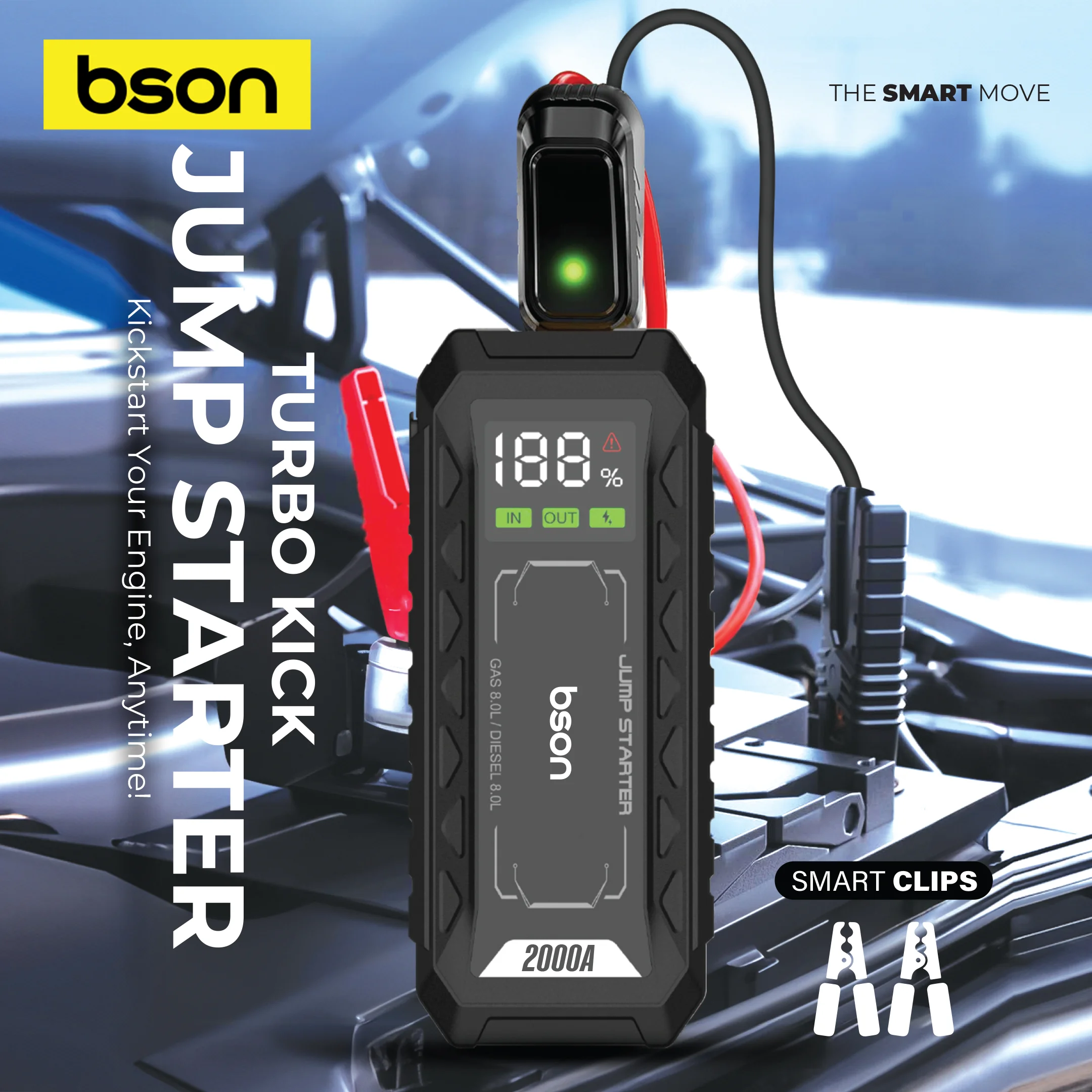 BSON Turbo Kick Jump Starter 16000mAh 2
