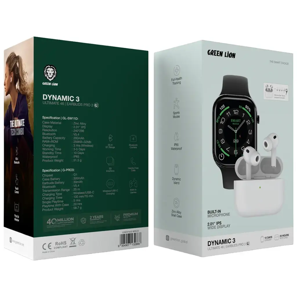 Smart Watch with Wireless Earbuds 2