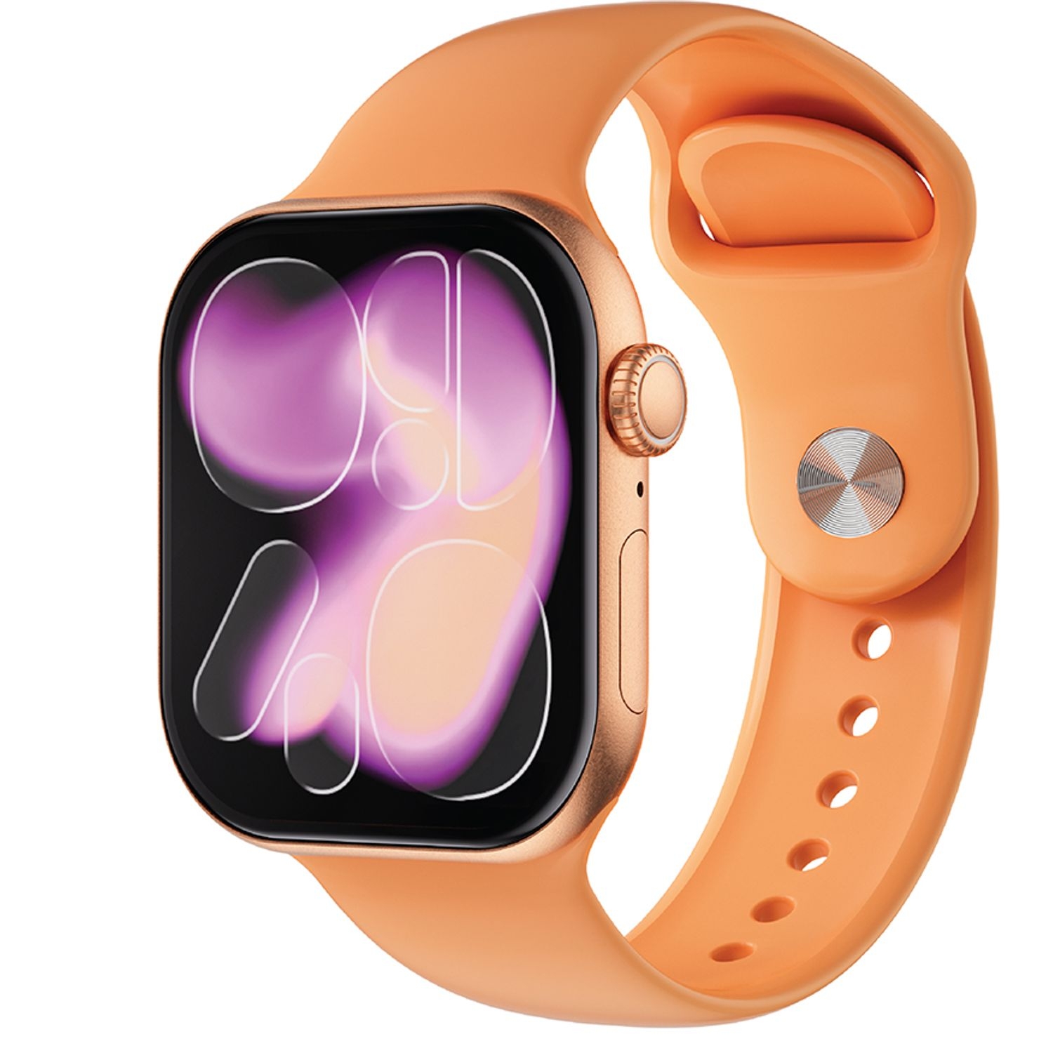 Smartwatch with Orange Strap 2