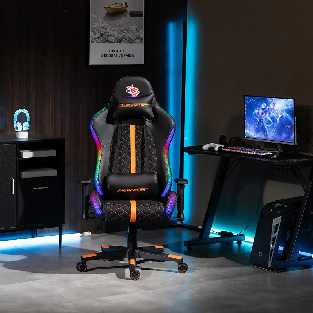 Porodo Gaming Chair with RGB Lighting 2