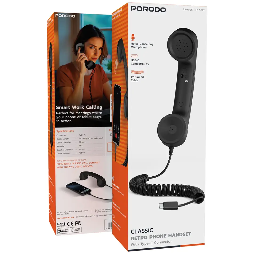 Porodo Classic Retro Phone Handset 5