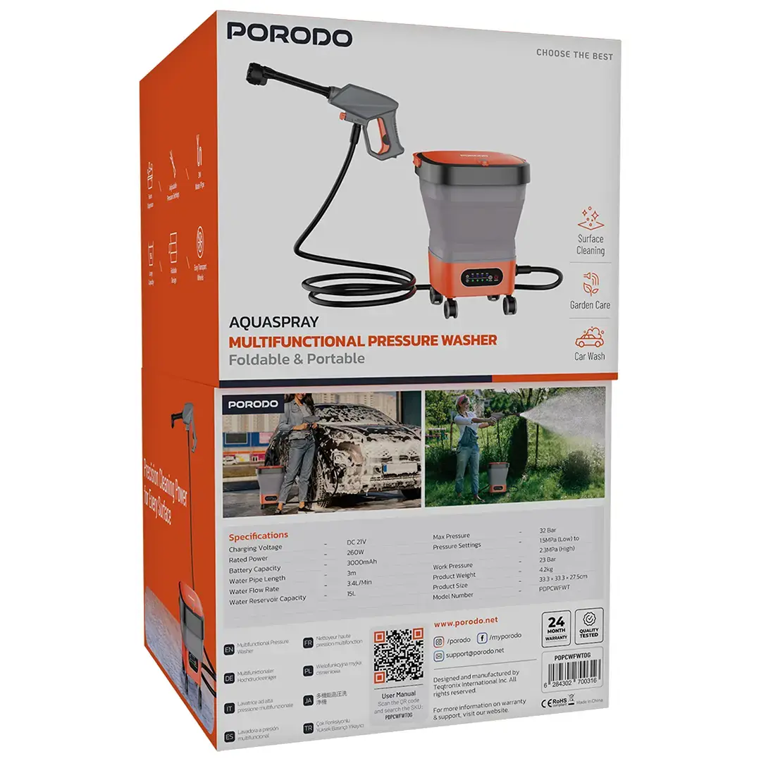 Porodo Aquaspray Multifunctional Pressure Washer 3
