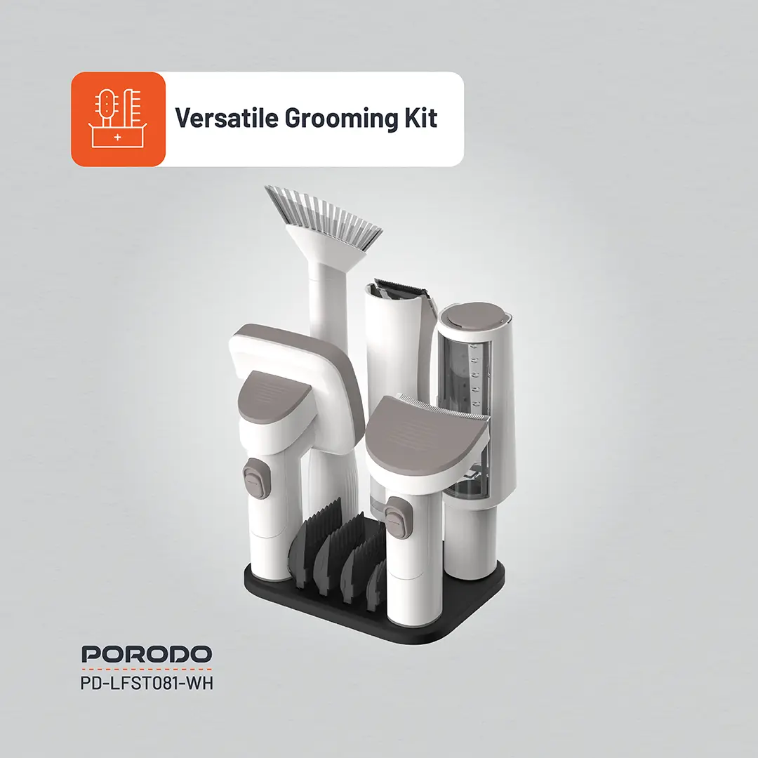 Porodo Lifestyle Pet Grooming Kit Trimmer & Vacuum 8
