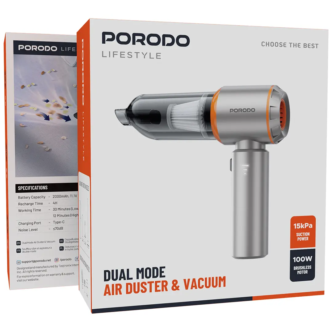 Porodo Lifestyle Dual Mode Air Duster & Vacuum 2