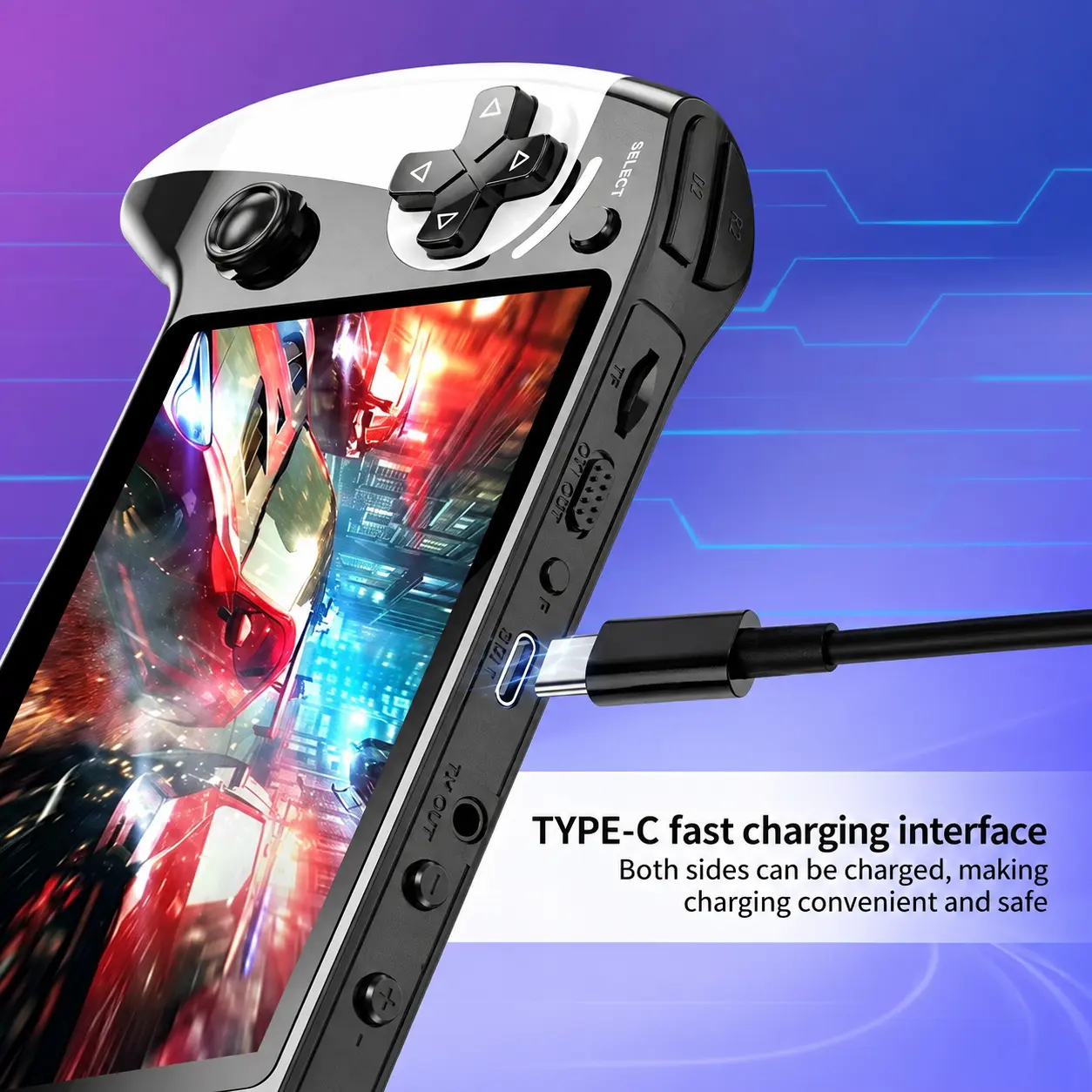 Black Hawk X9 Handheld Retro Game Console with Ergonomic Grips 5