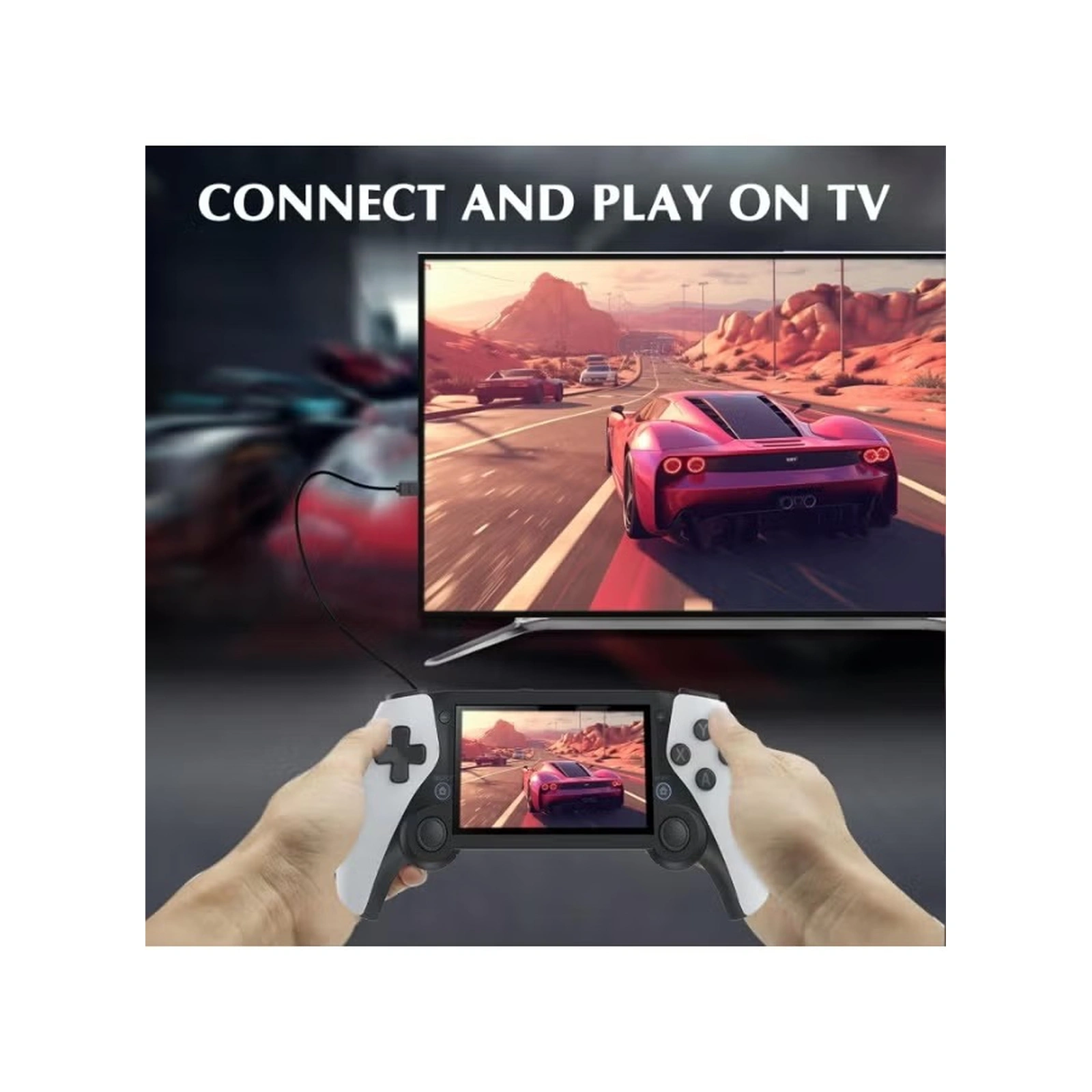 Portable Handheld Game Console with Built-In Screen and Dual Analog Controls 2