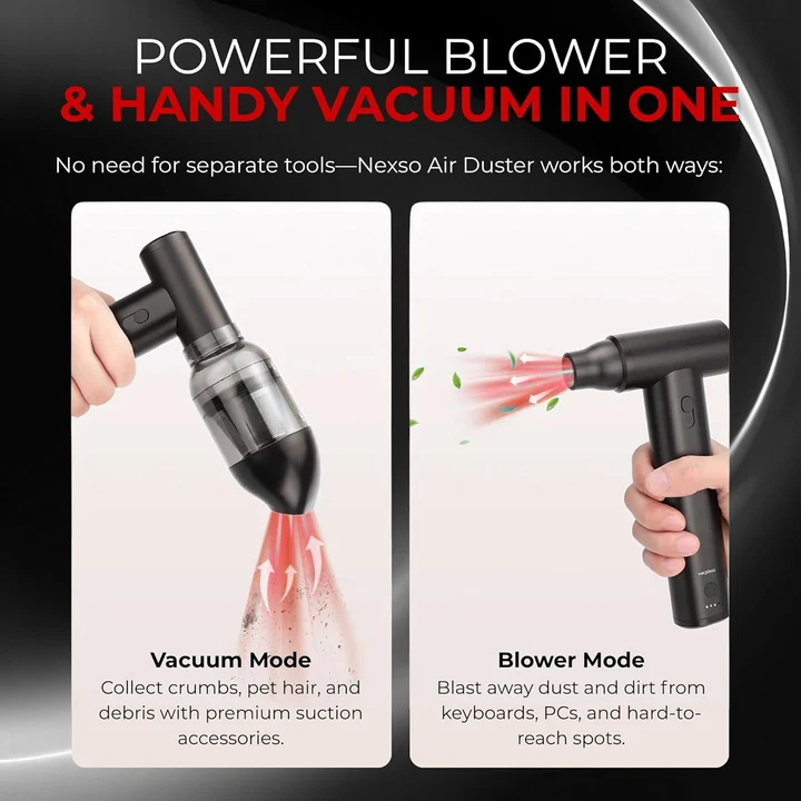 NEXSO Air Duster & Portable Cordless Vacuum 4