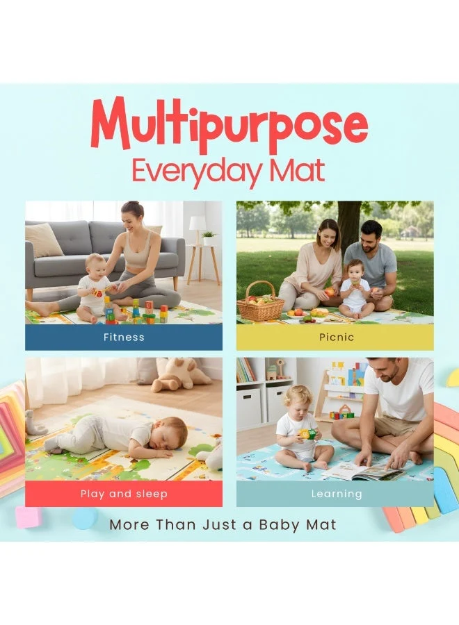 NEXSO Foldable Waterproof XPE Baby Play Mat (200x180 cm) 2