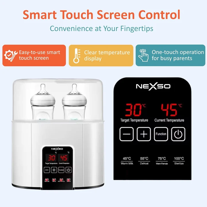 NEXSO Dual Baby Bottle Warmer and Sterilizer 3