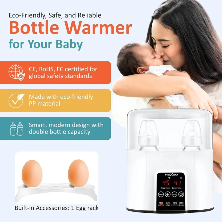 NEXSO Dual Baby Bottle Warmer and Sterilizer 5