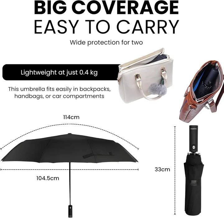 NEXSO Windproof Automatic Folding Umbrella UV50+ 4
