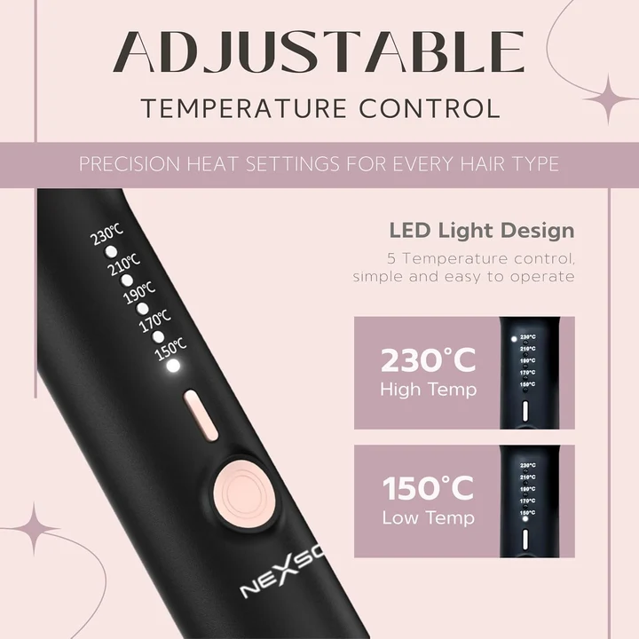 NEXSO 5-in-1 Hair Styler Set Ceramic Tourmaline 230°C 3