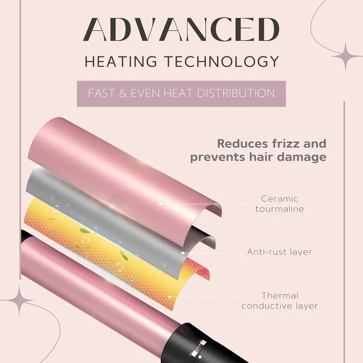 NEXSO 5-in-1 Hair Styler Set Ceramic Tourmaline 230°C 4