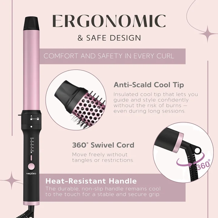 NEXSO 5-in-1 Hair Styler Set Ceramic Tourmaline 230°C 5