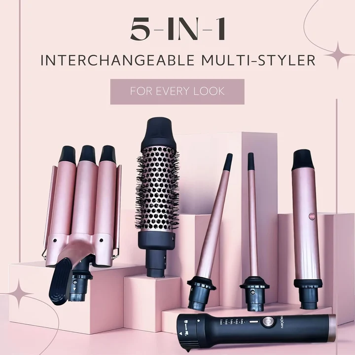 NEXSO 5-in-1 Hair Styler Set Ceramic Tourmaline 230°C 8
