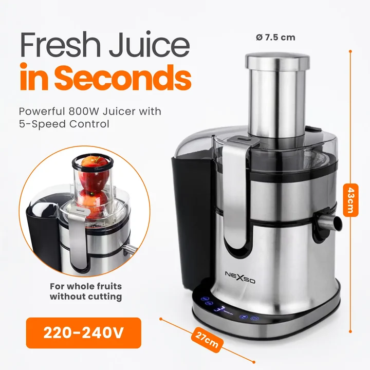 NEXSO Power Juicer 870W 5-Speed 2