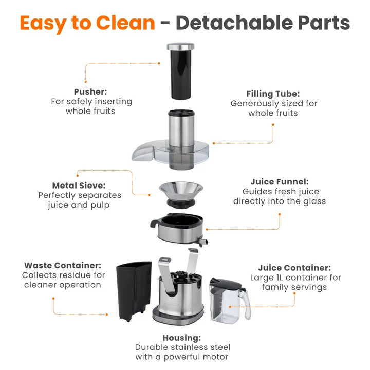 NEXSO Power Juicer 870W 5-Speed 6