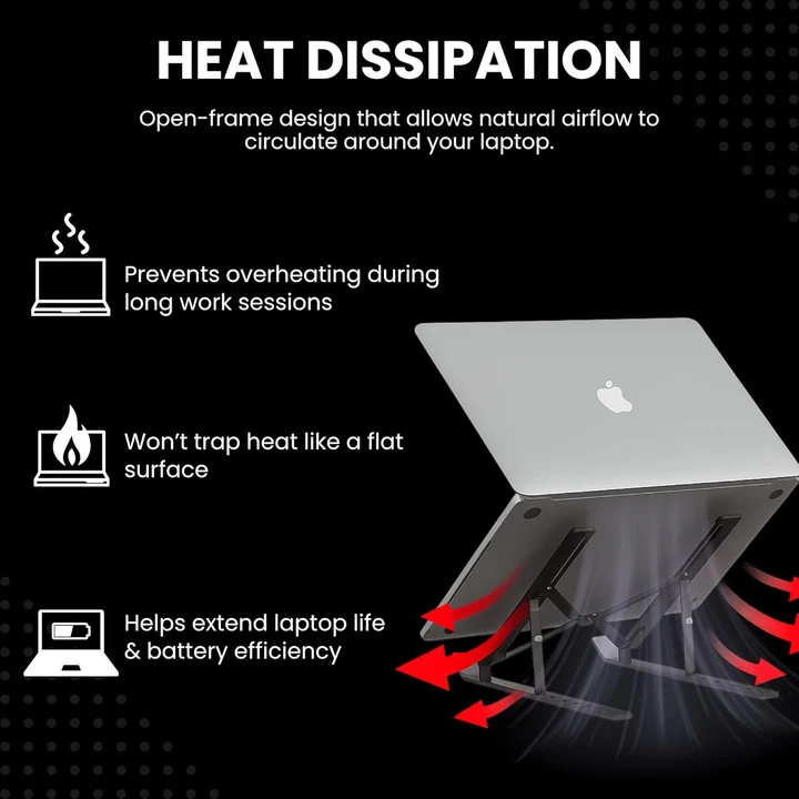 NEXSO Adjustable Aluminum Laptop Stand - 7 Angles 3