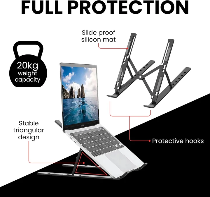 NEXSO Adjustable Aluminum Laptop Stand - 7 Angles 5