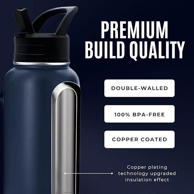 NEXSO Insulated Stainless Steel Water Bottle - 1000ml / 32oz 5