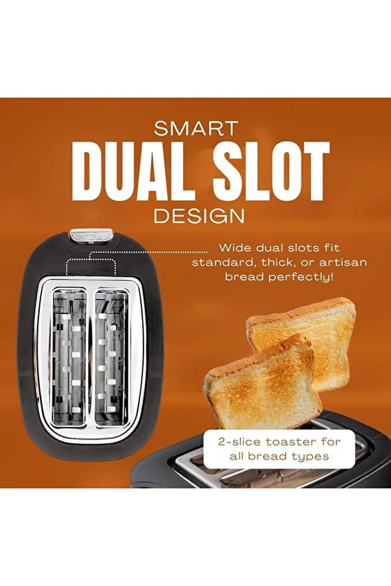 NEXSO 2-Slice Stainless Steel Bread Toaster 750W 5