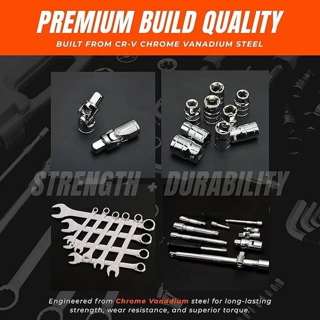 NEXSO 82-Piece Tool Set – Socket Wrench Ratchet Kit 6
