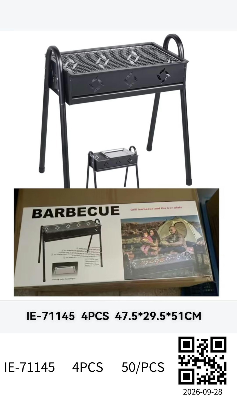Portable Charcoal Barbecue Grill