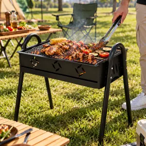 Portable Barrel BBQ Charcoal Grill and Smoker 2