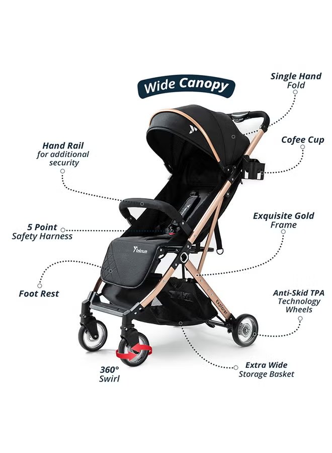 Teknum Explorer Travel Stroller - Black 4