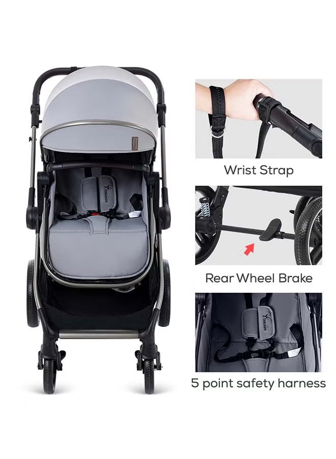 TEKNUM 3 in 1 Travel Prime Stroller - Grey 2