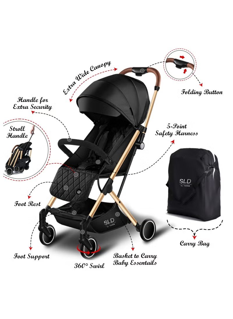 Teknum Travel Lite SLD Stroller - Black Gold 3