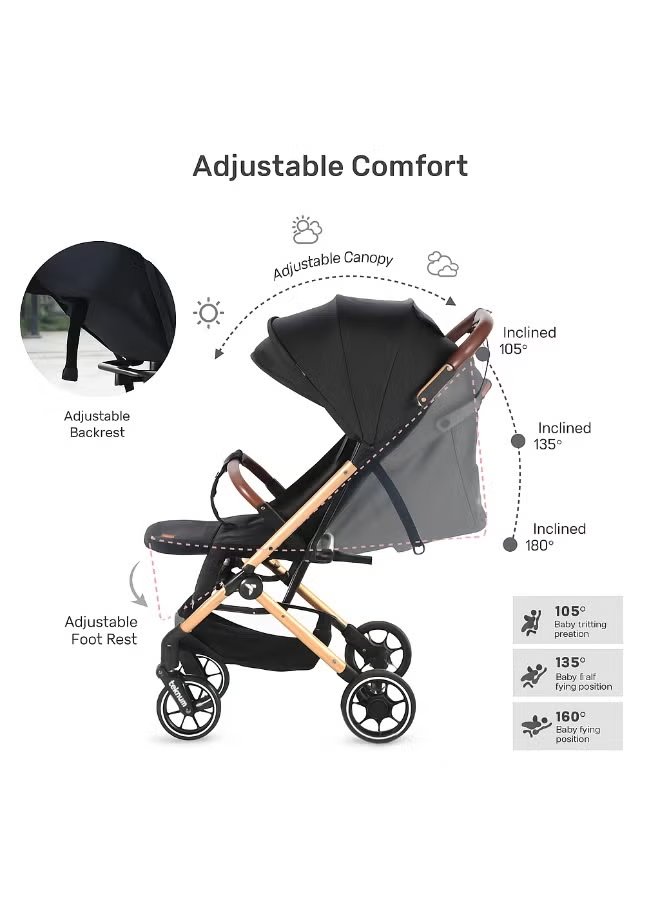 TEKNUM Travel Cabin Plus Stroller - Sunshine Black 8