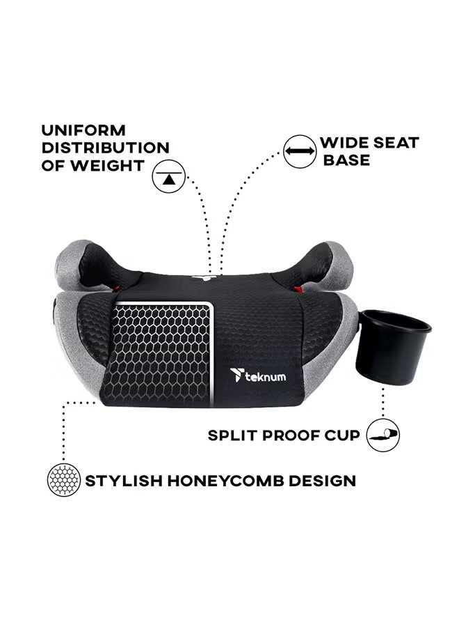 Teknum Car Seat Booster Mars 4-12yrs Grey 4