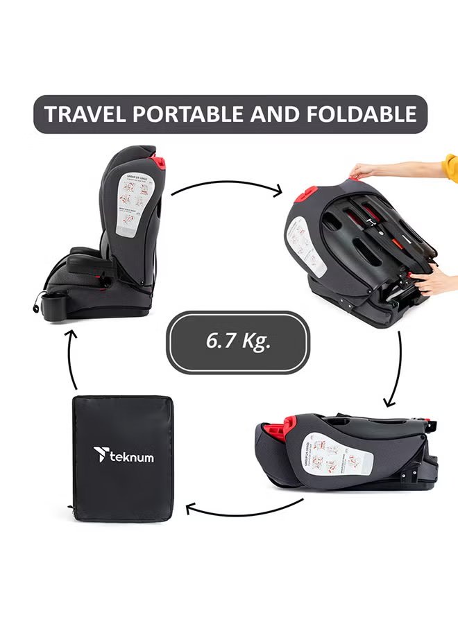 Teknum Pack and Go Foldable Car Seat Grey 6