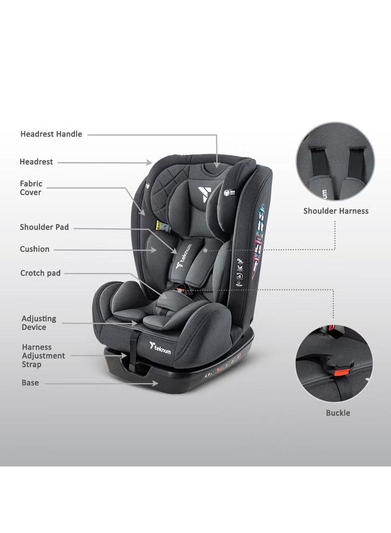Teknum Evolve 2 Car Seat 0-12yrs - Grey 5
