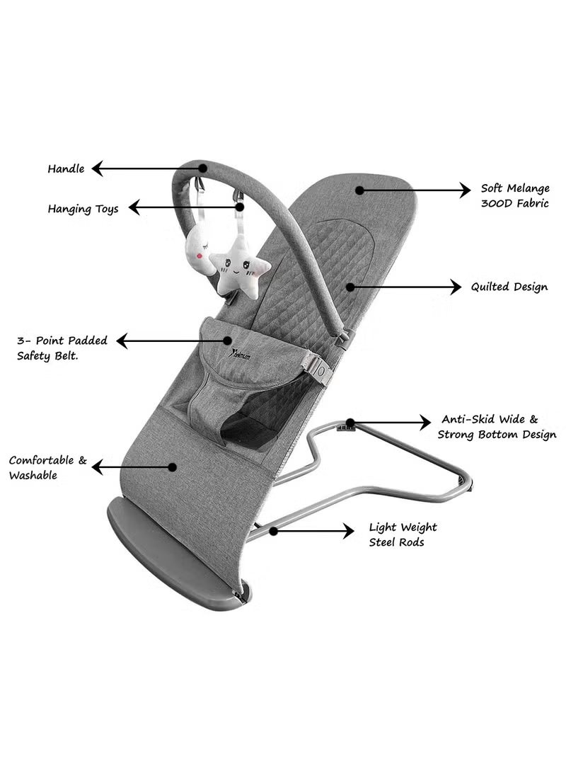 Teknum 3-Stage Baby Bouncer/Recliner Seat - Grey 4