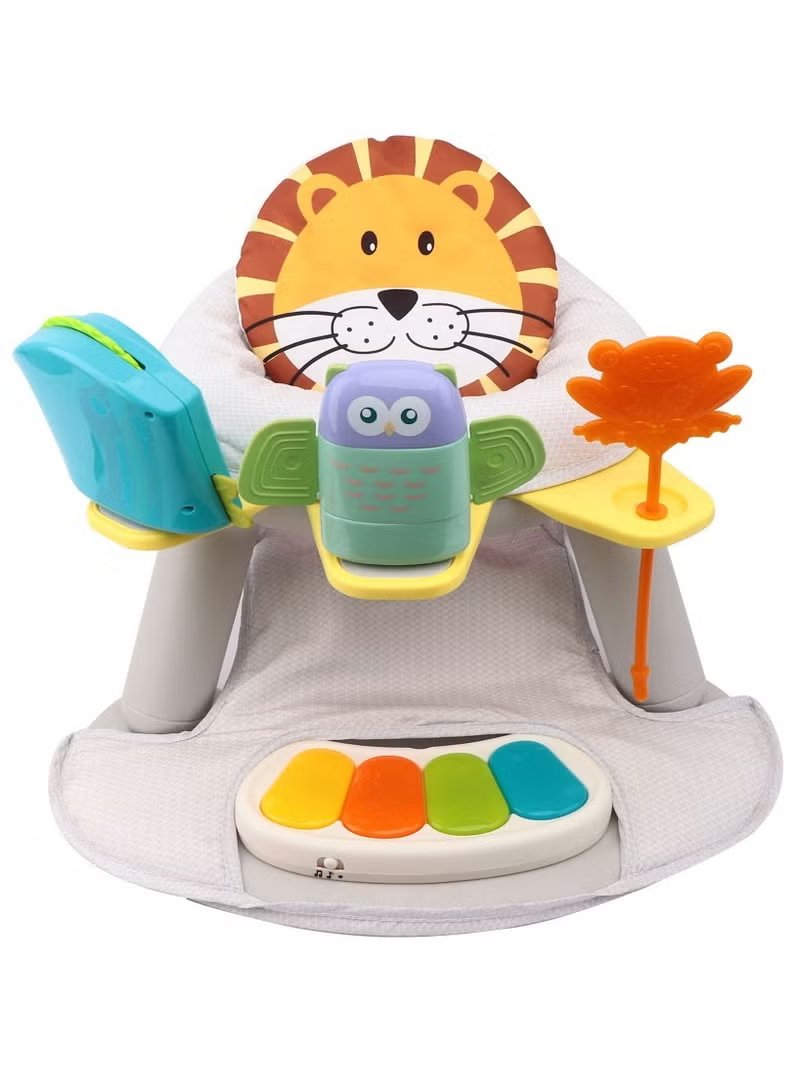 Teknum 2-IN-1 Dining Chair/ Toddler Play Seat W/ Pedal Piano -White 2