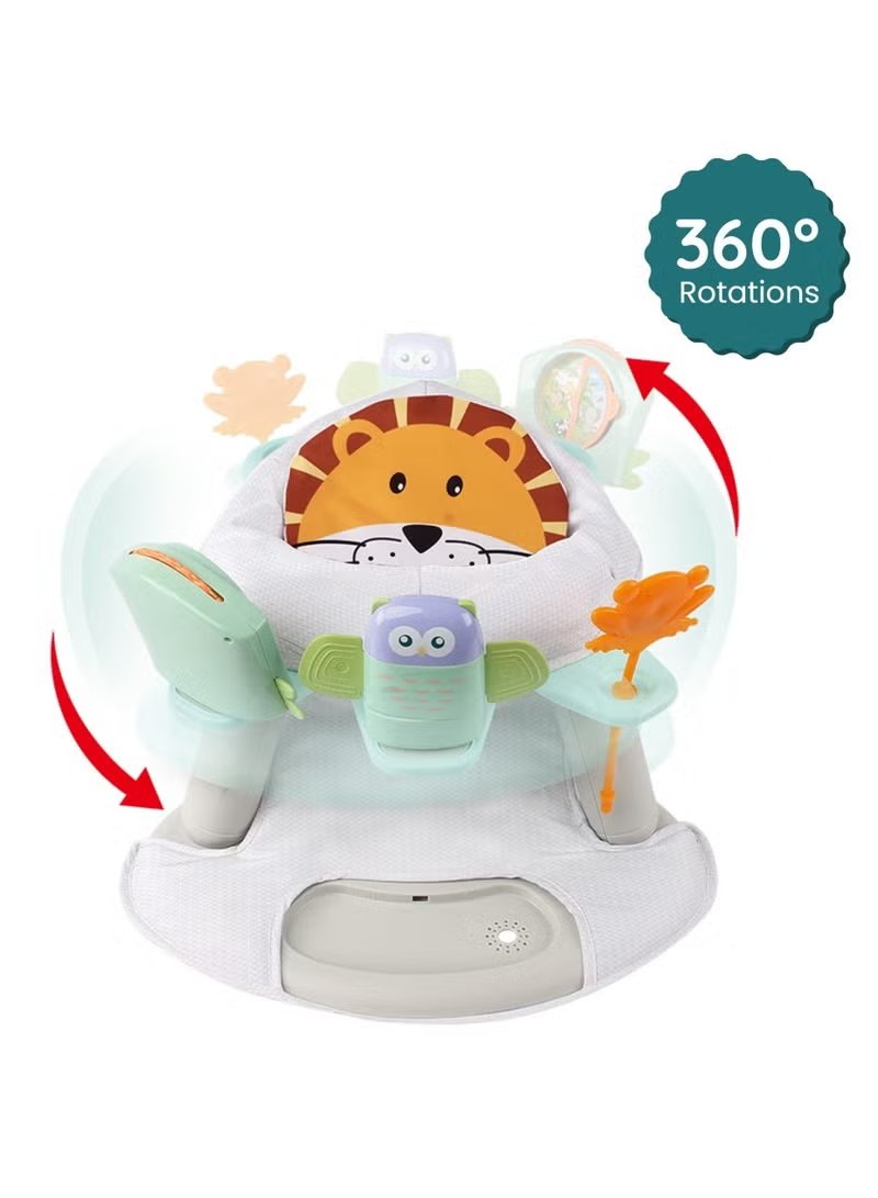 Teknum 2-IN-1 Dining Chair/ Toddler Play Seat W/ Pedal Piano -White 4
