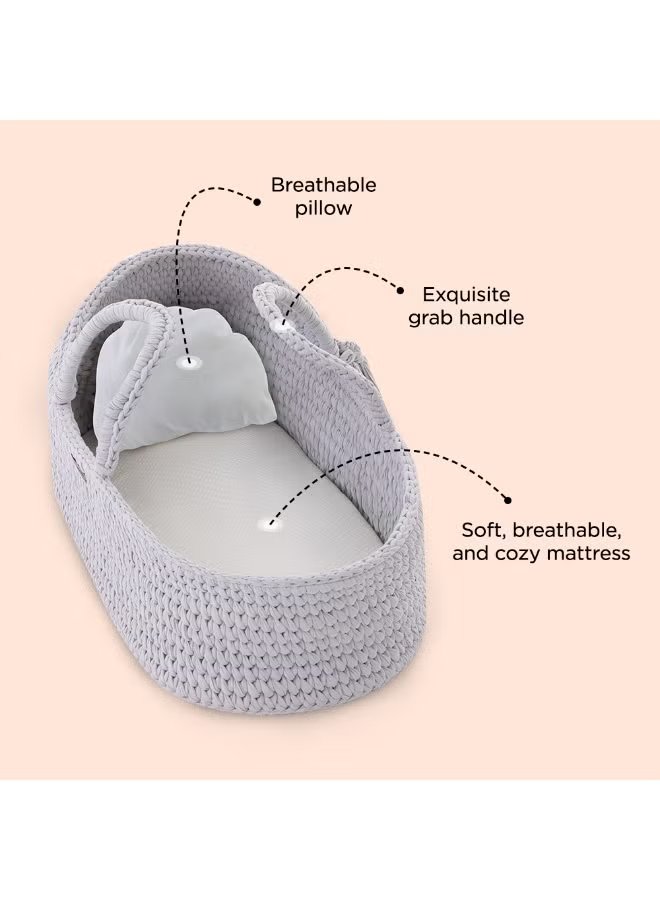 TEKNUM Moses Rope Basket - Grey 4