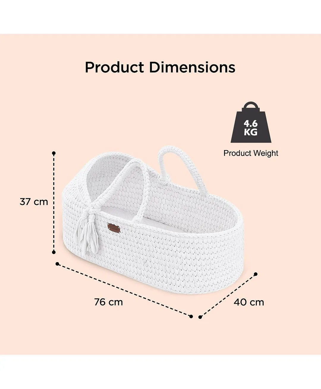 TEKNUM Moses Rope Basket - Grey 11