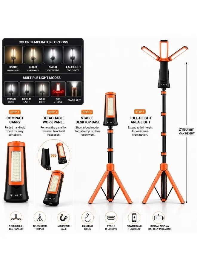 TOBY'S CPL-T50 LED Camping Light with Telescopic Tripod 2