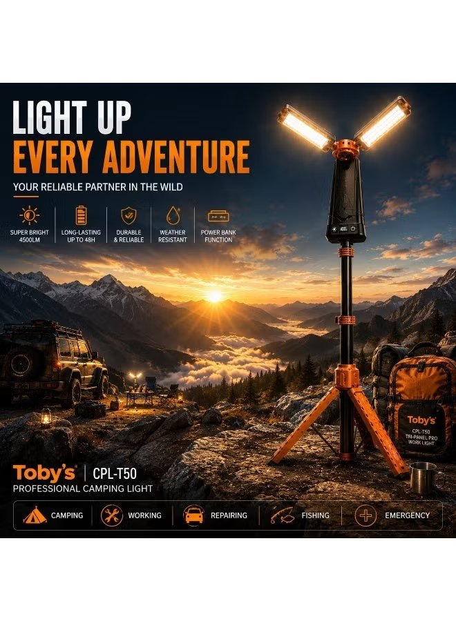 TOBY'S CPL-T50 LED Camping Light with Telescopic Tripod 3