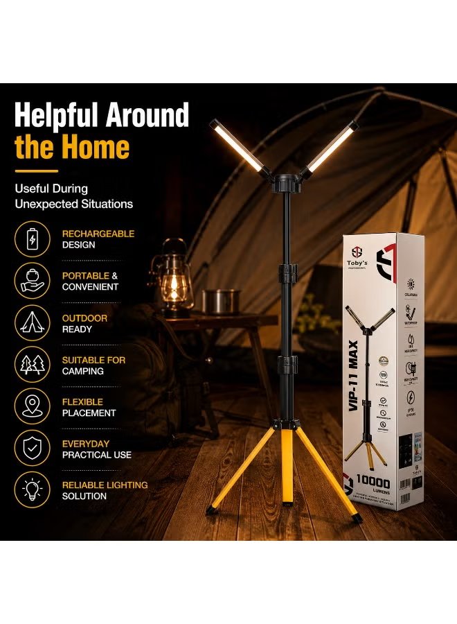 Toby's VIP 11 Max Rechargeable Camping Light with Adjustable Tripod Stand 5