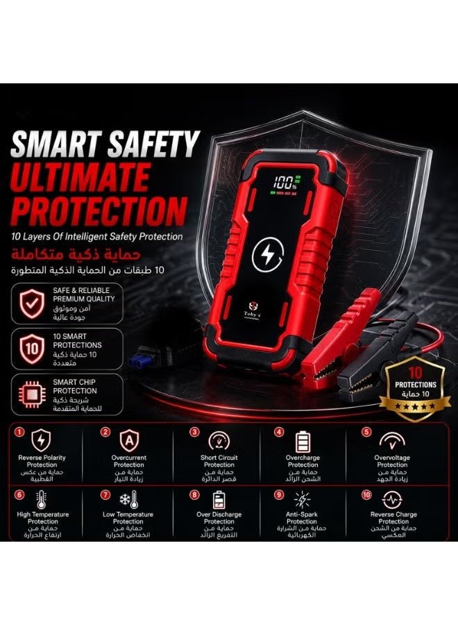 Toby's X8 Portable Car Jump Starter & 8000mAh Wireless Power Bank 6