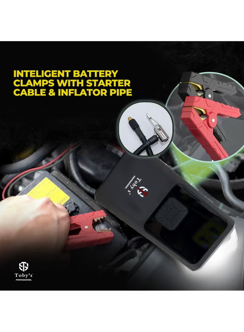 Toby's X13 10000mAh Portable Car Jump Starter with Air Inflator Pump 3