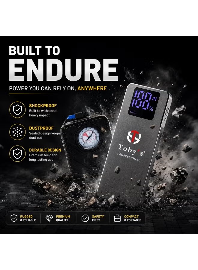 Toby's X20 T66 PRO Portable Car Jump Starter & Air Compressor Power Bank (16000mAh, 1000A) 3