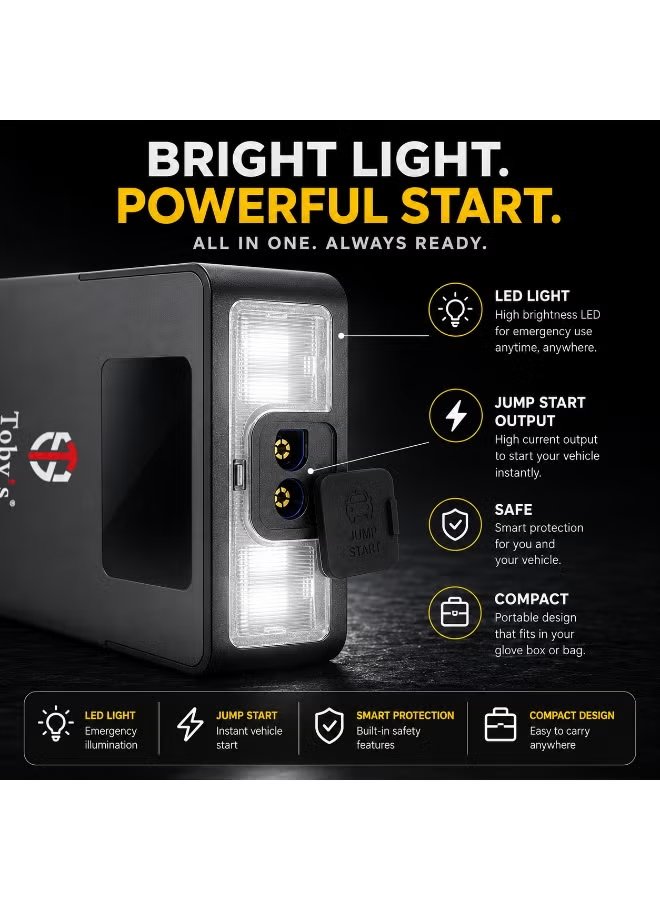 Toby's X20 T66 PRO Portable Car Jump Starter & Air Compressor Power Bank (16000mAh, 1000A) 4